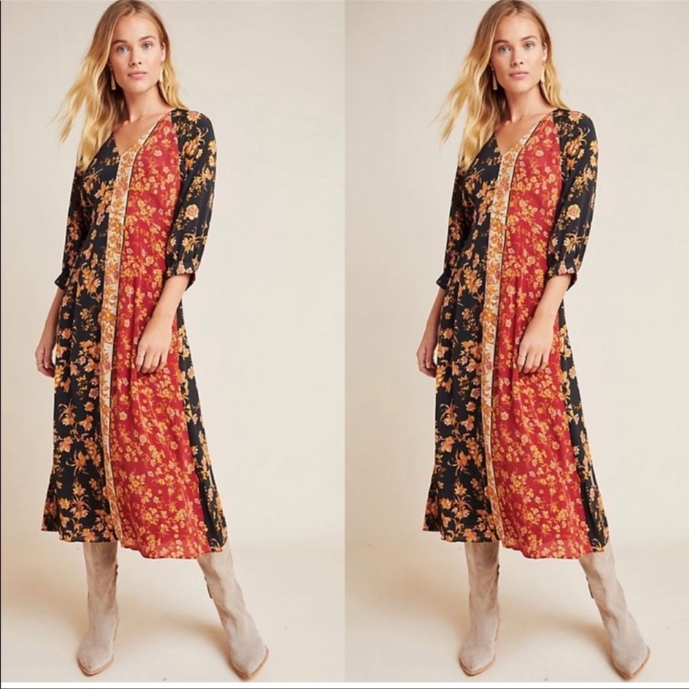 Anthropologie Kachel Maxi Dress Gem